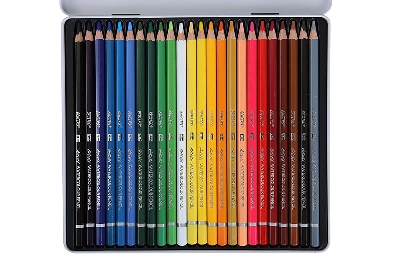 Brustro Artists Watercolour Pencil Set of 24 (in Elegant tin Box)