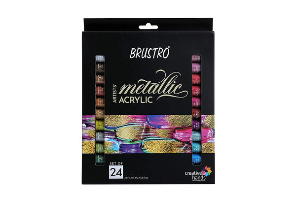 Brustro Artists’ Metallic Acrylic Set of 24x12ml