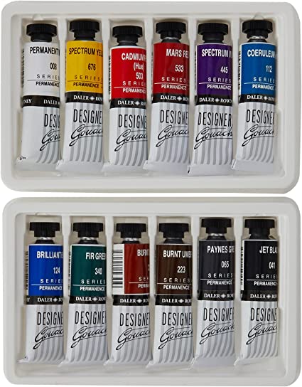 Daler Rowney Designers Gouache 12x15ml Intro Set