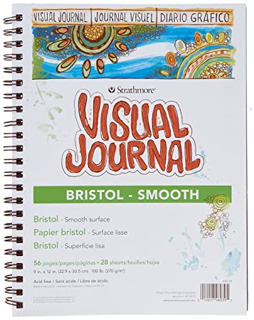 STRATHMORE 300 SERIES BRISTOL VISUAL JOURNAL SMOOTH 270GSM 28 sheets (	9" x 12")