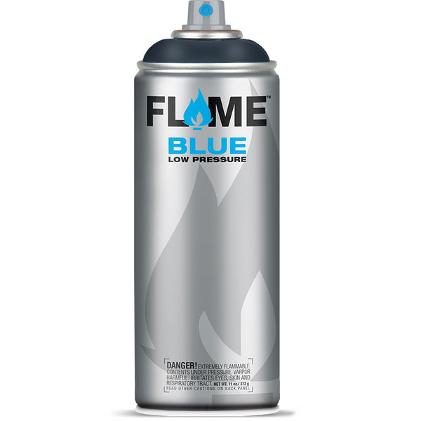 Flame Blue Low Pressure Acrylic Anthracite Grey Colour Graffiti Spray Paint - FB 844 (400ml)