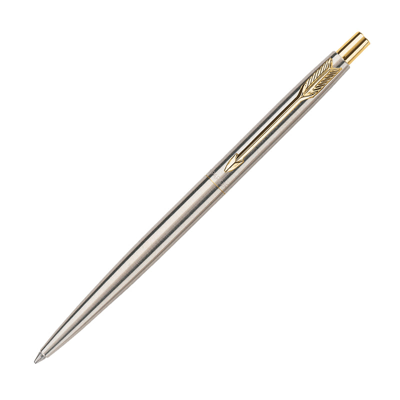 Parker Classic Stainless Steel Gold Trim Ball Pen