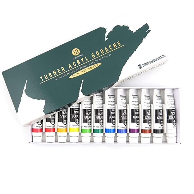 Turner Acrylic Gouache Set of 12 x 11ML