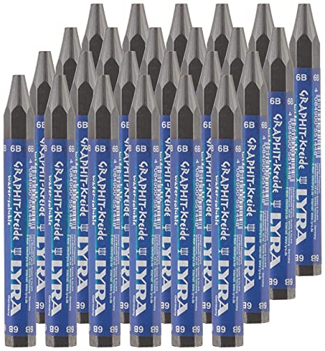 LYRA Graphite Crayons, Assorted Degrees, Water-Soluble, Set of 24, Black (5633240)