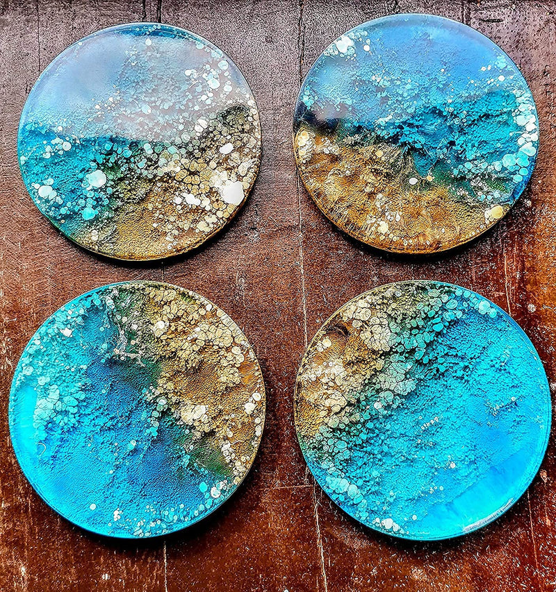 Like it Round Silicone Molds for Coasters Epoxy for Casting with Resin Art Clay Cement Pack of 2, 4 inches