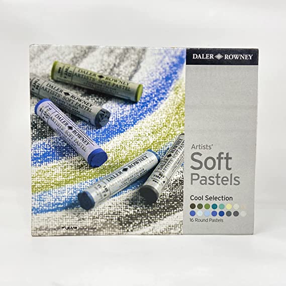 Daler-Rowney Artists’ Soft Pastel Set (16Pcs, Cool)