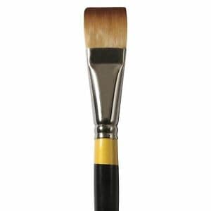 Daler-Rowney System3 Short Handle Flat Paint Brush (1in, Series 55) Pack of 1
