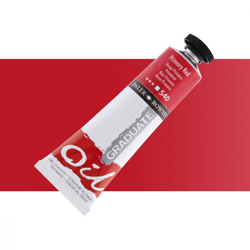 Daler-Rowney Graduate Oil Colour Paint Metal Tube (38ml, Primary Red-540), Pack of 1