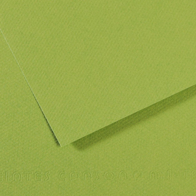 Canson Mi-Teintes 160 GSM Honeycomb Grain 21x29.7cm; A4 Coloured Drawing Paper (10 Sheets, Apple Green)