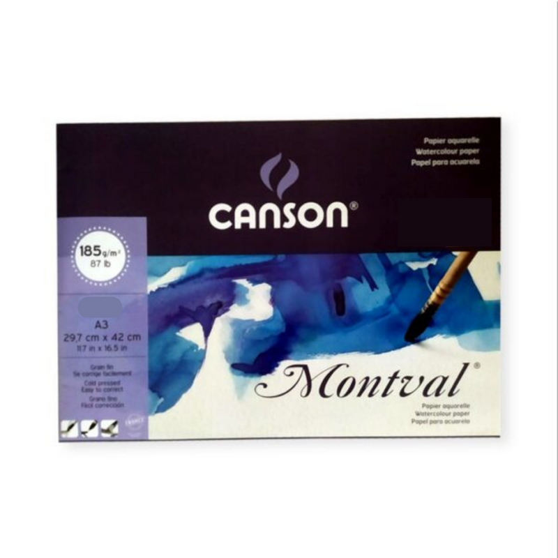 Canson Montval 29.7x42cm; A3 Cut Packs 185 GSM