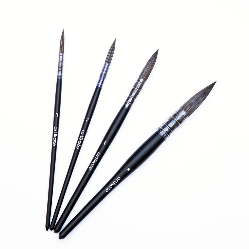 Artikate Essentials Mop Brush Set of 4 Matte Black Edition