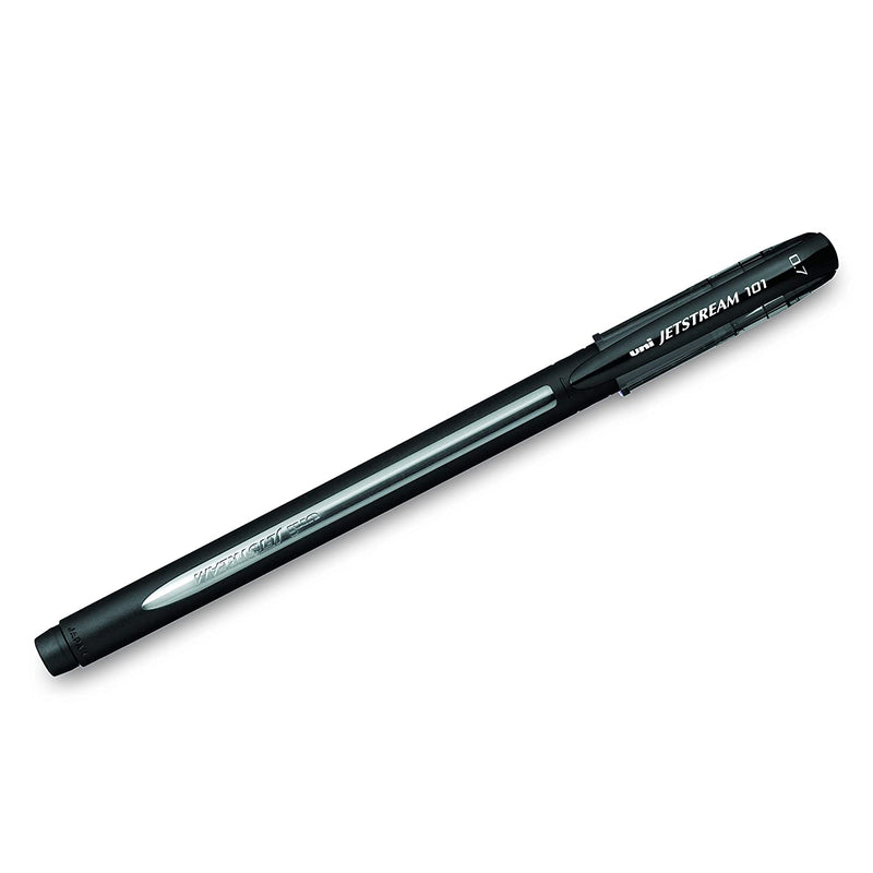 Uniball SX-101 Jetstream Roller Ball Pen (0.7mm, Black Ink, Pack of 2)