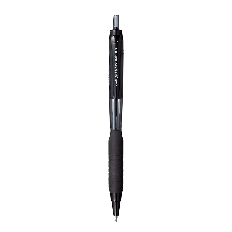 Uniball SXN-101 C Jetstream Roller Ball Pen (0.7mm, Black Body, Black Ink, 2 Pc)