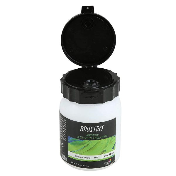 Brustro Artists Acrylic 500ml Titanium White