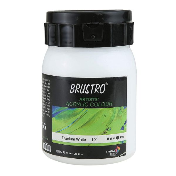 Brustro Artists Acrylic 500ml Titanium White