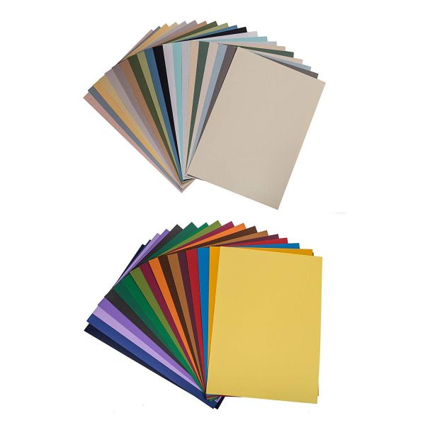 Brustro Artist’s Pastel Papers 160 GSM A4 Bright & Soft shades 40 sheets (20 Sheets of each shades)