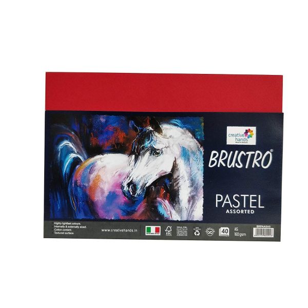 Brustro Artist’s Pastel Papers A5 Size, Bright & Soft Shades, 40 Sheets, 160 GSM