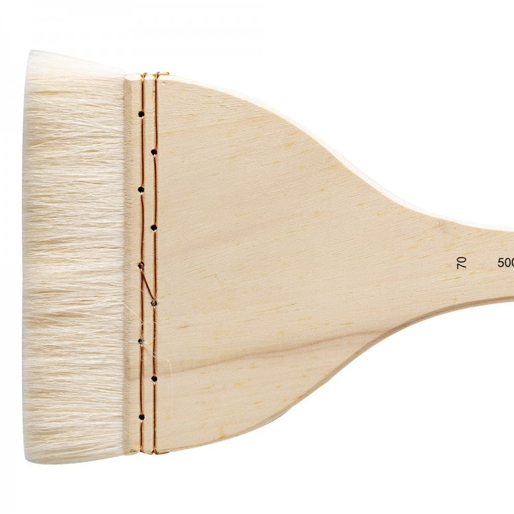 Silver Brush Atelier Flat Hake Brush - Size 70, Long Handle, 120 mm Wide