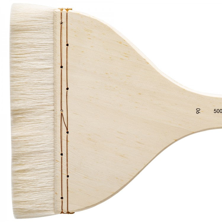 Silver Brush Atelier Flat Hake Brush - Size 90, Long Handle, 150 mm Wide