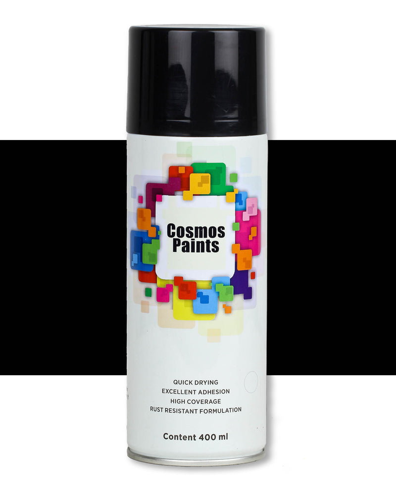 Cosmos Paints - Spray Paint in CED/Medium Gloss Black 400ml