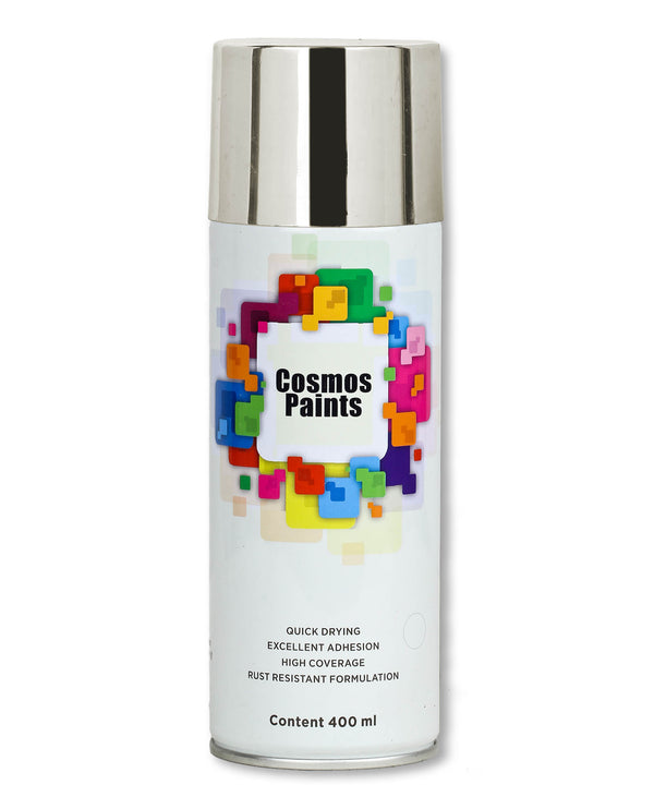 Cosmos Paints - Spray Paint in 318A Bright Chrome 400ml