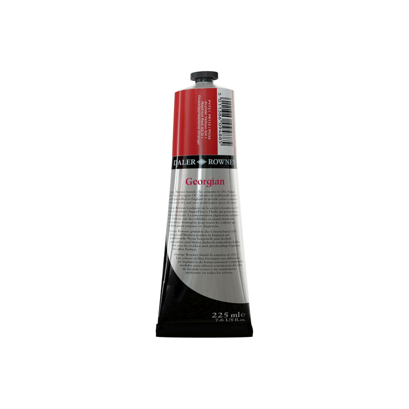 Daler-Rowney Georgian Oil Colour Metal Tube (225ml, Cadmium Red Hue-502) Pack of 1