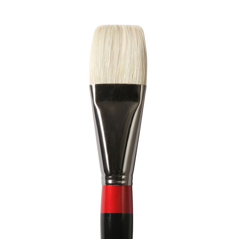 Daler-Rowney Georgian Short Handle Flat Bristle Natural Hair G36 Oil Color Brush (No 16) Pack of 1