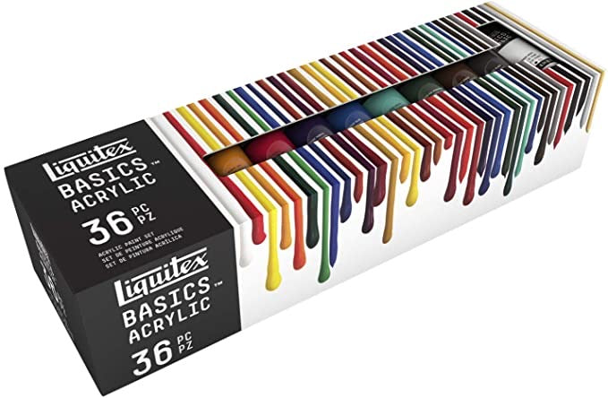 Liquitex Basics Acrylic Paint Tubes – Set of 36, 22ml