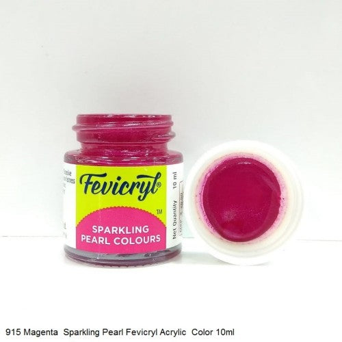 FEVICRYL SPARKLING PEARL COLOR MAGENTA-10 ML, Pack of 2