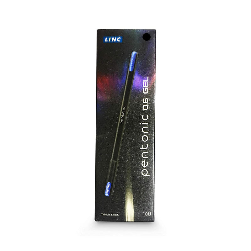 LINC Pentonic Gel Pen (Black Ink,10 Pcs)