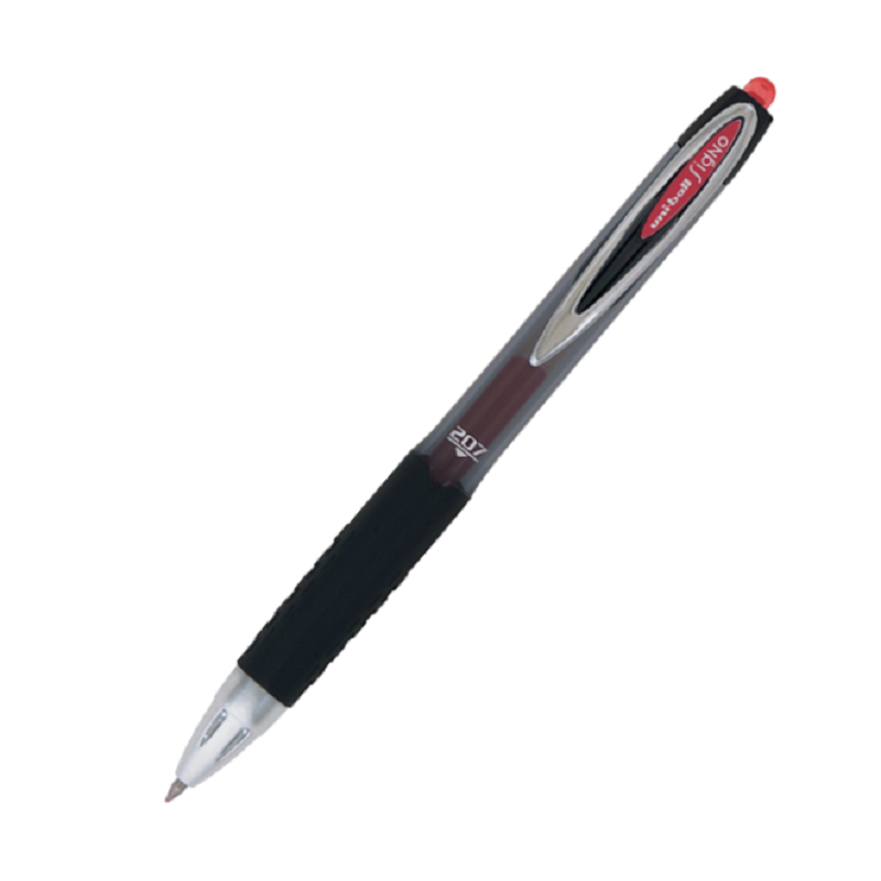 Uniball Signo-207 Gel Pen (Red ink, 1 Pc Blister)