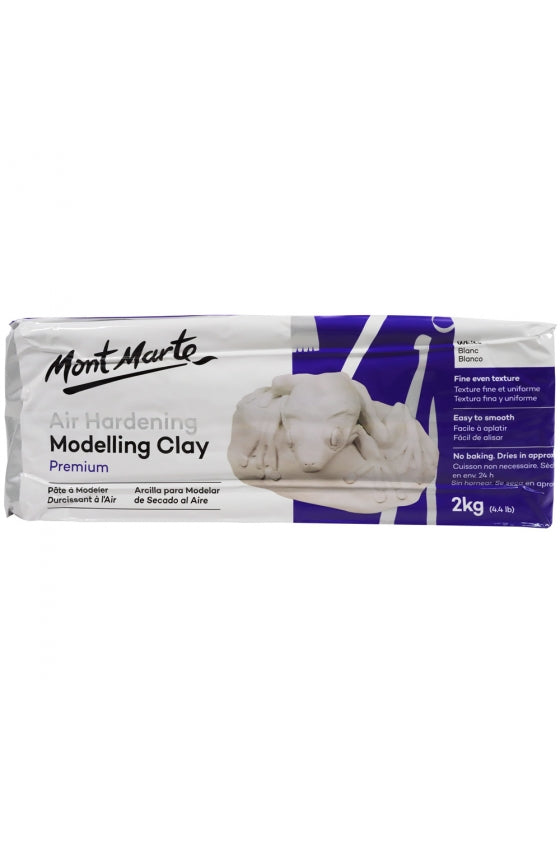 Mont Marte Air Hardening Modeling Clay White Mmsp0007 2 Kg Pb