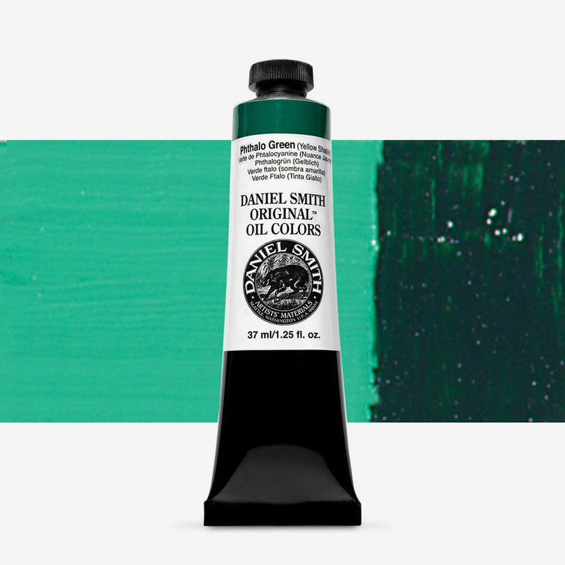 Daniel Smith Water Soluble Oils Color 37ml Paint Tube, Phthalo Green (Yellow shade)