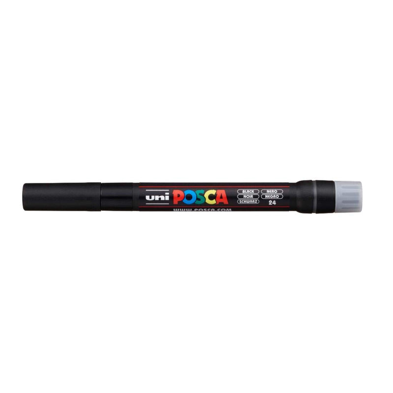 Uniball POSCA Brush Tip Water Based Marker PCF-350 (Black, Pack of 1)