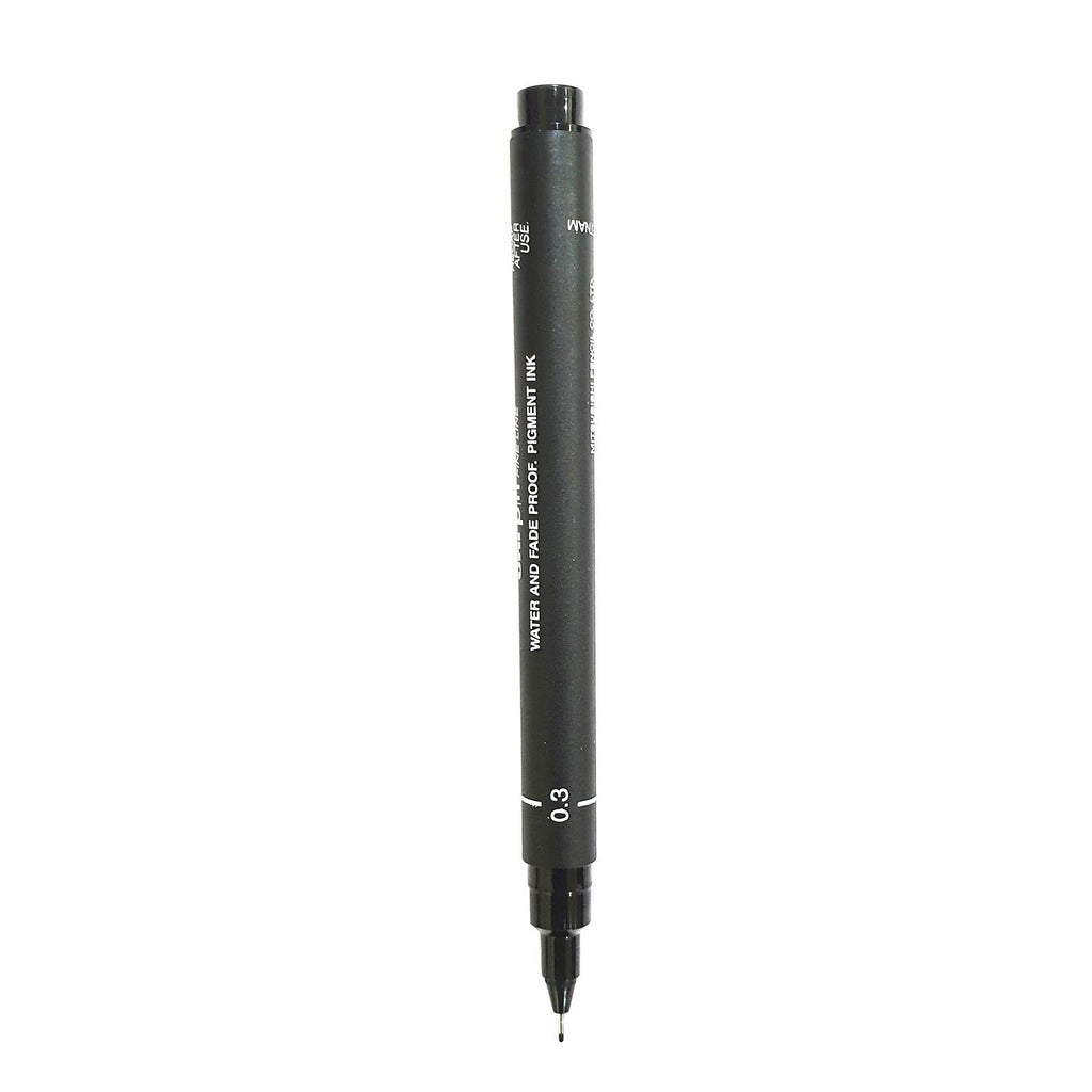 Uni-ball Calligraphy 8 piece Uni-pin fineliner drawing pens, black