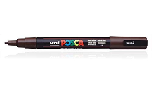 Uniball Posca 3M Marker Pen (Dark Brown Ink, Pack of 1)