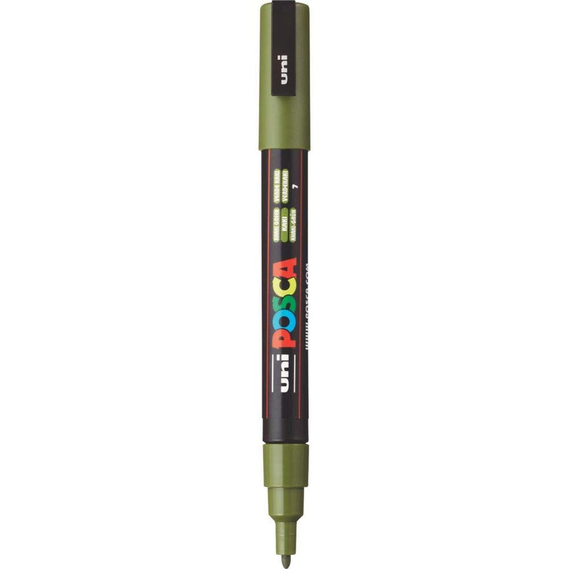 Uniball Posca 3M Marker Pen (Khaki Green Ink, Pack of 1)
