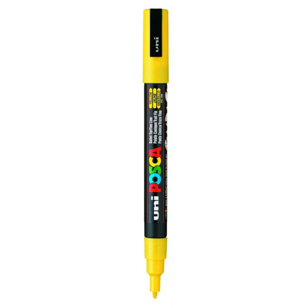 Uniball Posca 3M Marker Pen (Yellow Ink, Pack of 1)