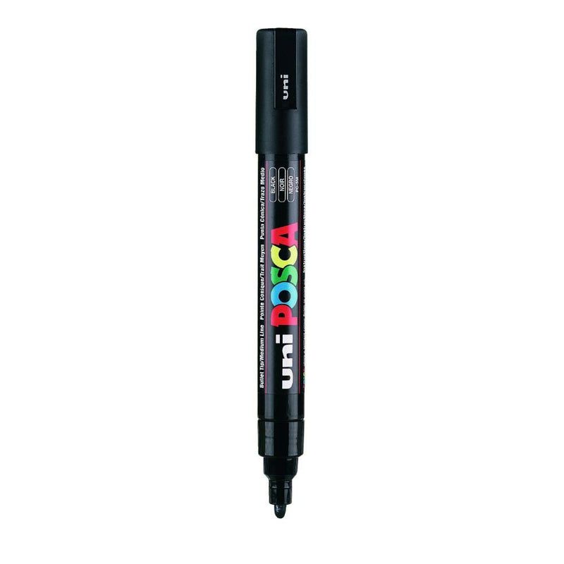 Uniball Posca 5M Marker Pen (Black Ink, Pack of 1)