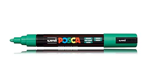 Uniball Posca 5M Marker Pen (Green Ink, Pack of 1)