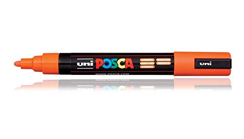 Uniball Posca 5M Marker Pen (Orange Ink, Pack of 1)