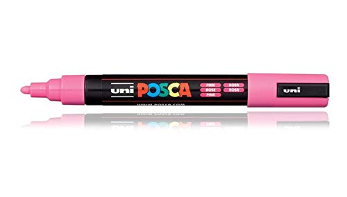 Uniball Posca 5M Marker Pen (Pink Ink, Pack of 1)