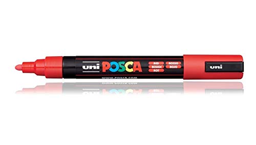 Uniball Posca 5M Marker Pen (Red Ink, Pack of 1)