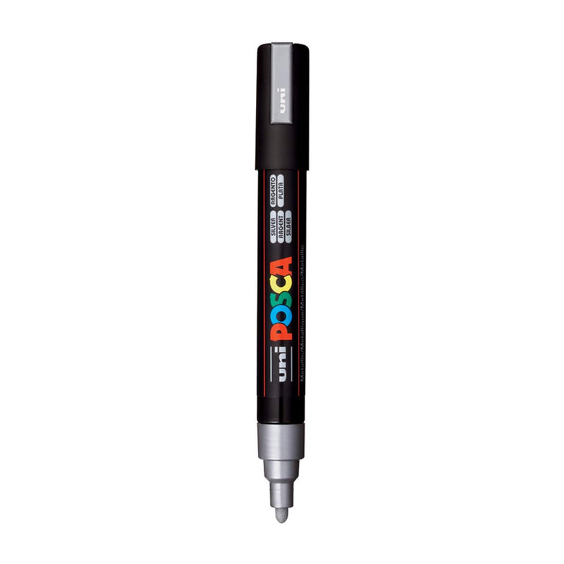 Uniball Posca 5M Marker Pen (Silver Ink, Pack of 1)