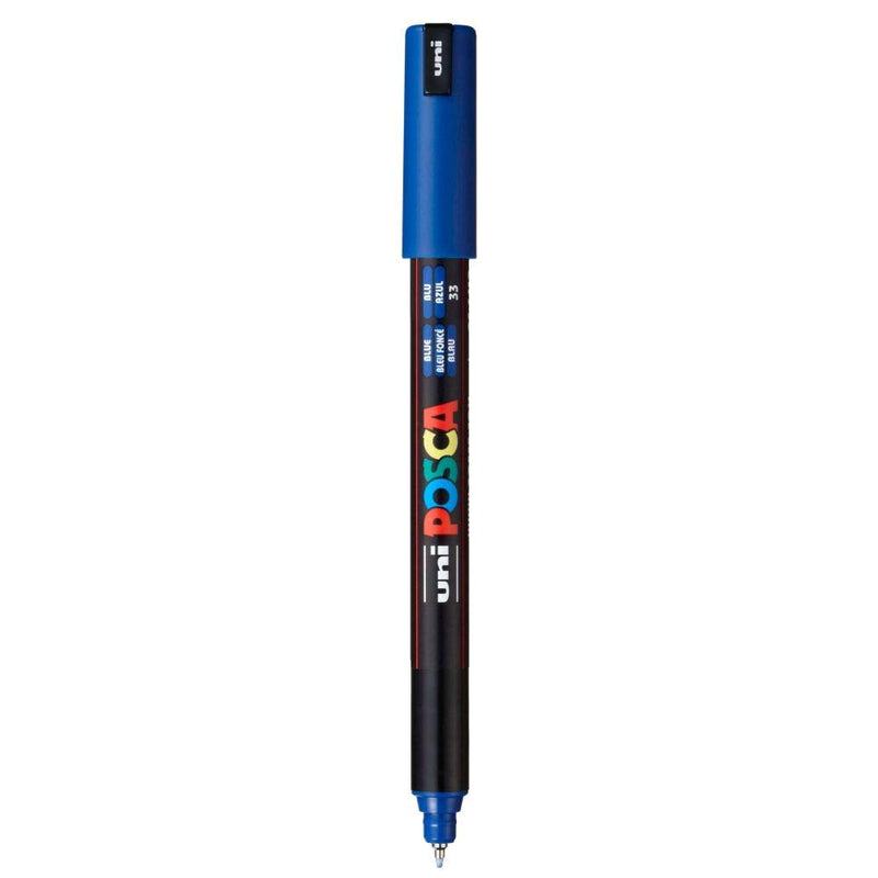 Uniball Posca 1MR Marker, Ultra Fine tip (Blue, Pack of 1)