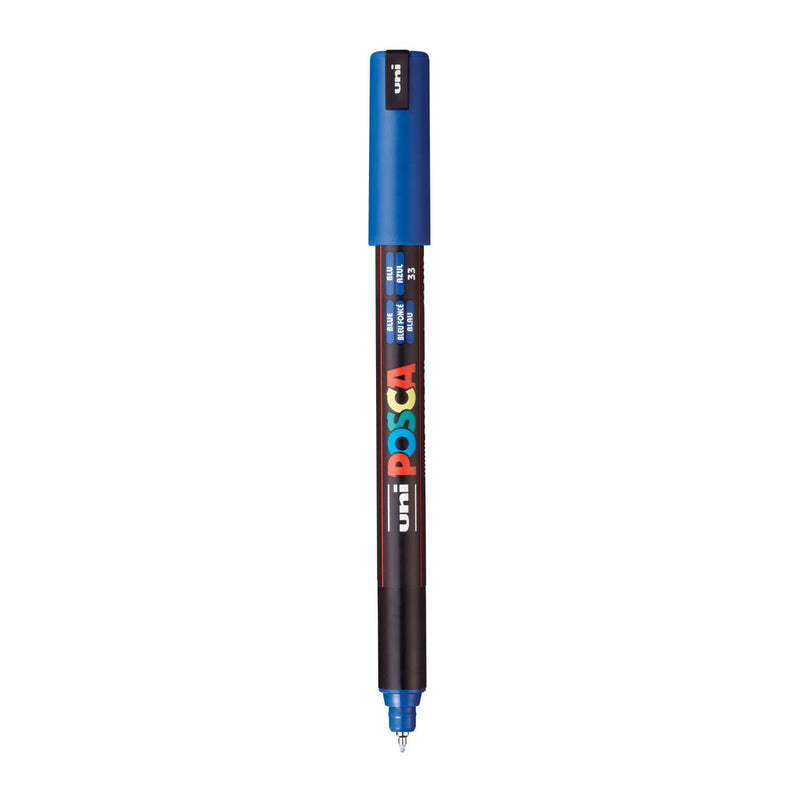 Uniball Posca 1MR Marker, Ultra Fine tip (Blue, Pack of 1)