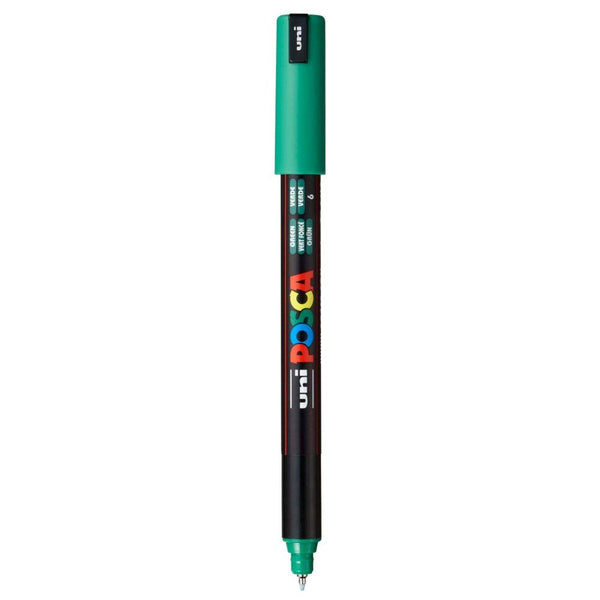 Uniball Posca 1MR Marker, Ultra Fine tip (Green, Pack of 1)