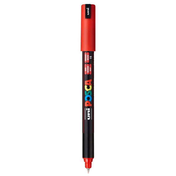 Uniball Posca PC-1MR Ultra Fine Tip Marker (Red, Pack of 1)