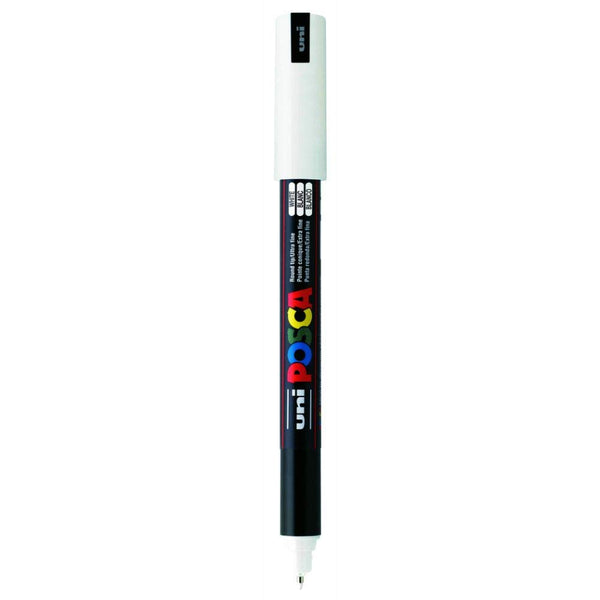 Uniball Posca 1MR Ultra Fine Tip Marker (White, Pack of 1)