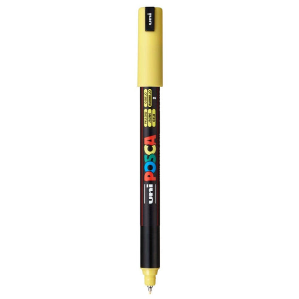 Uniball Posca 1MR Marker, Ultra Fine tip (Yellow, Pack of 1)